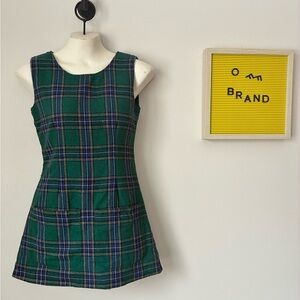 Lux Blue and Green Plaid Garment